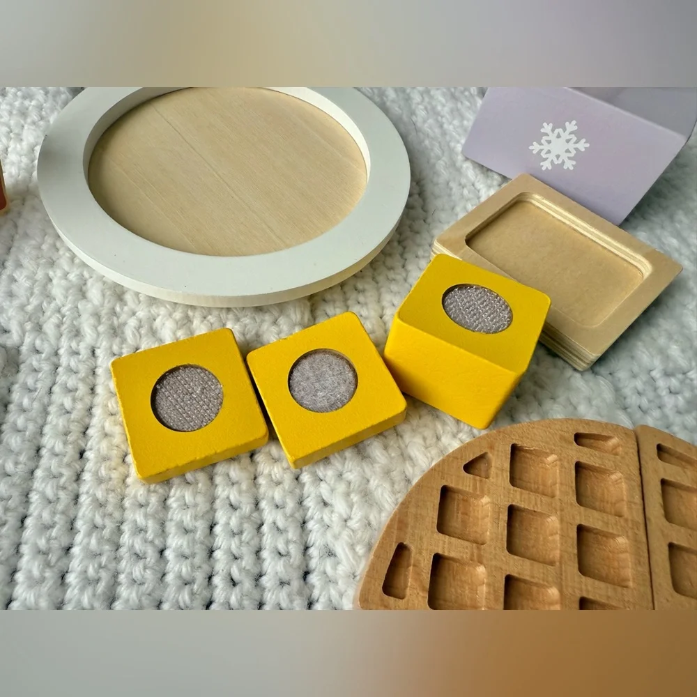 PairPear Wooden Waffle Maker Toy Food Playset